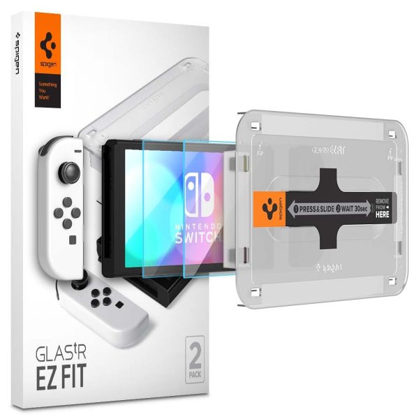 SZK?O HARTOWANE SPIGEN GLAS.TR EZ FIT 2-PACK NINTENDO SWITCH OLED